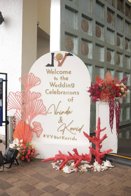 Signage and Floral detail — Arrival / Lobby decor — W GOA